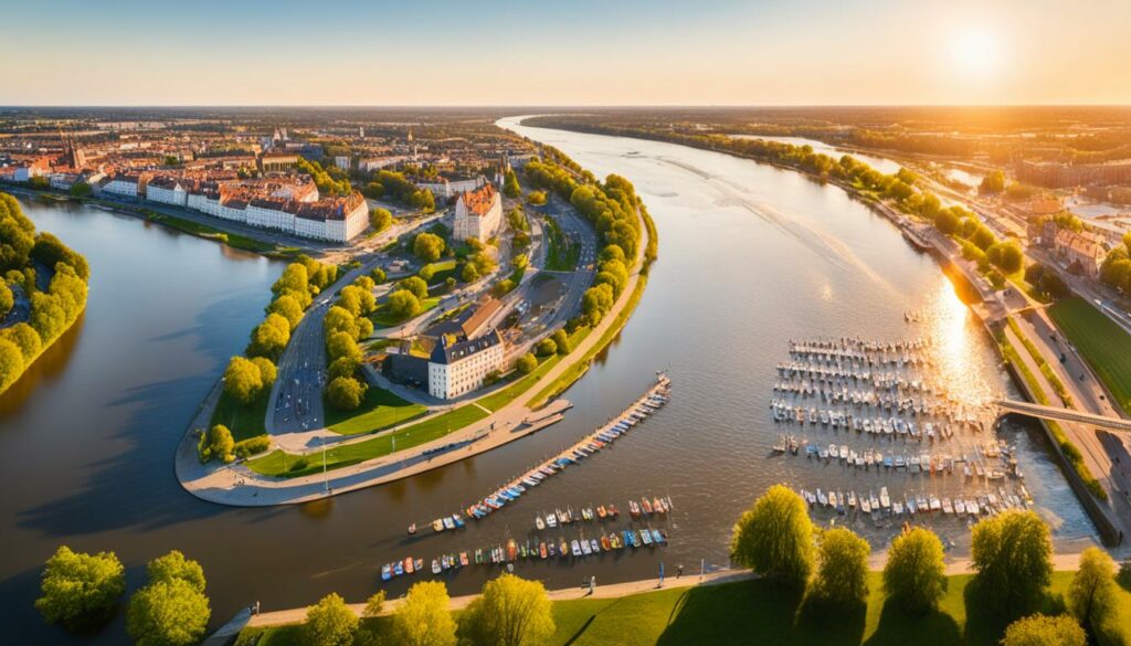 Elbuferpromenade in Magdeburg