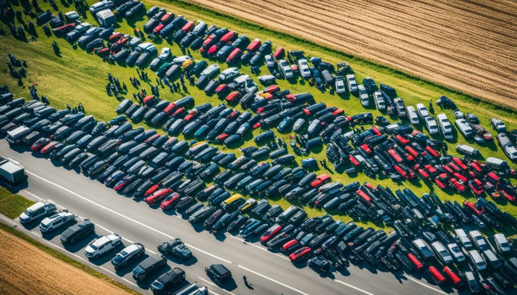 Verschiedene Fahrzeuge bei Bauer Protest