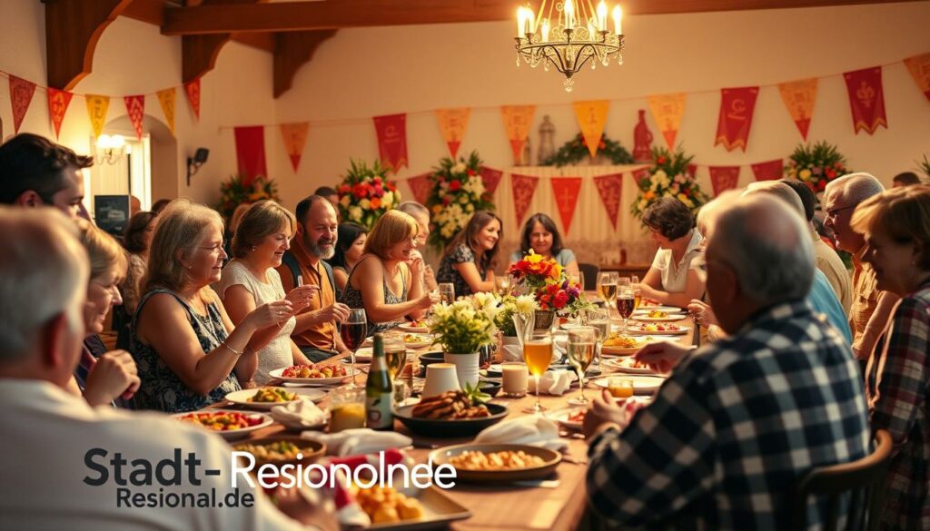 Gemeinsames Mahl am Weißen Sonntag