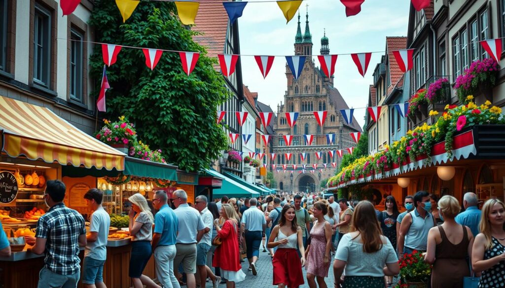 Feierlichkeiten am 14. august feiertag in Deutschland