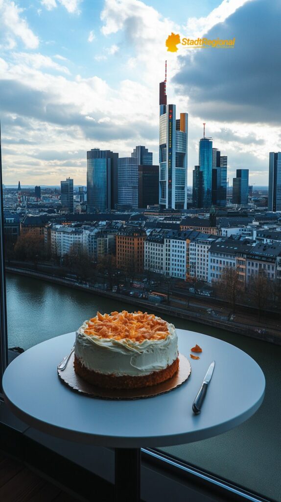 Skyline von Frankfurt vom Westhafen Tower gesehen

