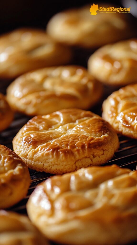 Butterplätzchen auf einem Teller mit Streuseln.