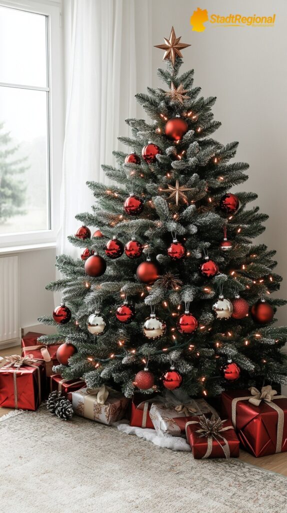 Ein Weihnachtsbaum mit langlebigen, wiederverwendbaren Ornamenten

