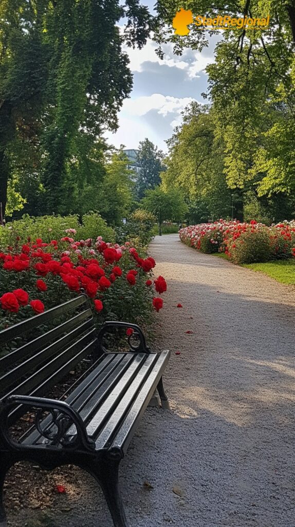 Versteckter Rosengarten in München als Geheimtipp

