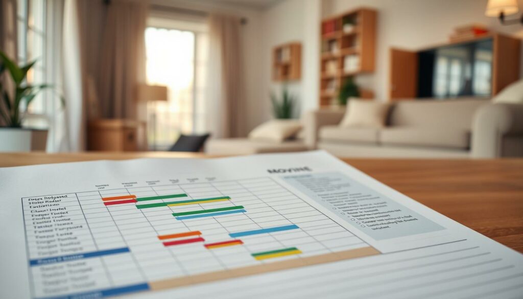 Umzugsplanung Zeitplan