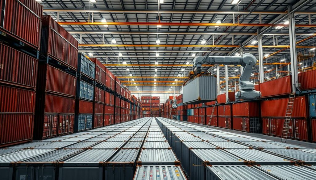 Moderne Containerlagerung mit automatisierten Systemen
