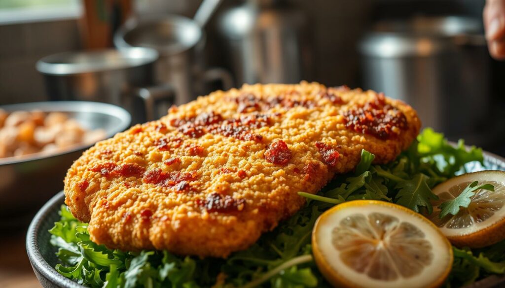 Bestes Schnitzel Hamburg mit goldbrauner Panade Bestes Schnitzel Hamburg mit goldbrauner Panade