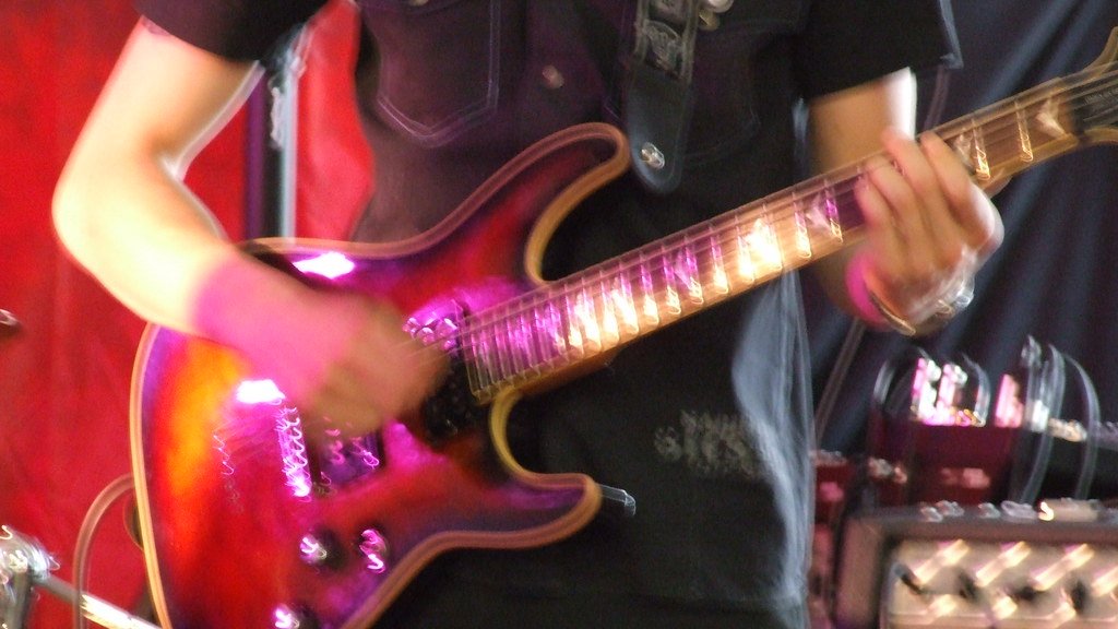 E-Gitarre auf der Buehne